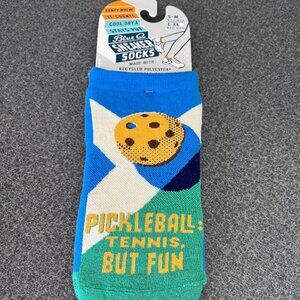 Blue Q Pickleball Socks BRAND NEW S-M 5-9 Tennis, But Fun